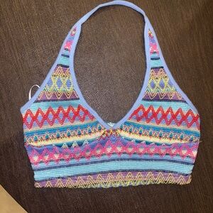 SHEIN Multicolor Knit Halter Top